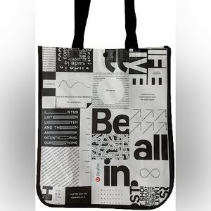 lululemon black and white tote bag never used